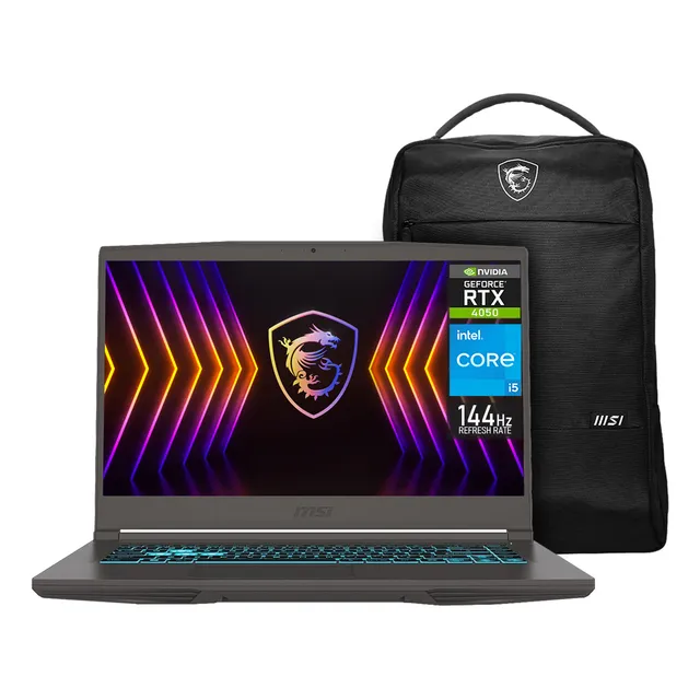 Laptop Gamer Msi Thin 15 Nvidia Geforce Rtx 4050 Intel Core I5 16gb Ram 512gb Ssd Windows 11 Home Mochila