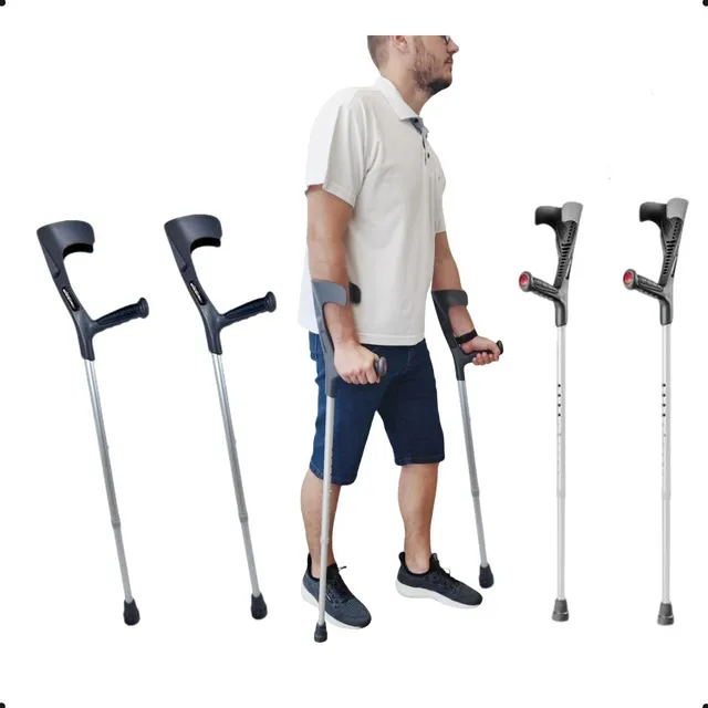 Muletas Canadense Fixa Par Ajustável Premium Hidrolight