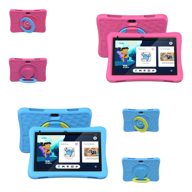 Tablet 7 Pulg Para Niños Con Funda Silicona Sistema Android Azul