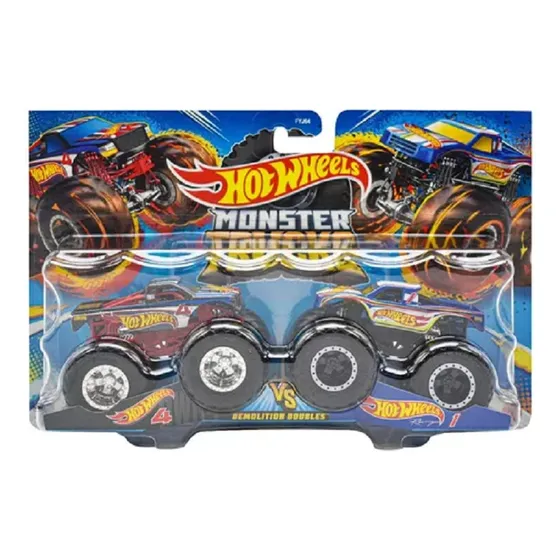 Hot Wheels Monster Truck Dobles De Demolición Pack X 2