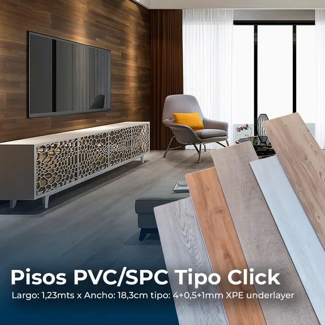 Piso Click Flotante Pvc Spc Vinil 5.5mm