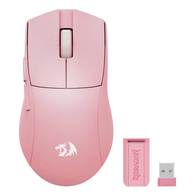Ratón inalámbrico Redragon King Pro RGB Rosa M916p-Pro