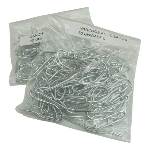 Ganchos Anodizados Para Cortinas De Riel - Pack X 50