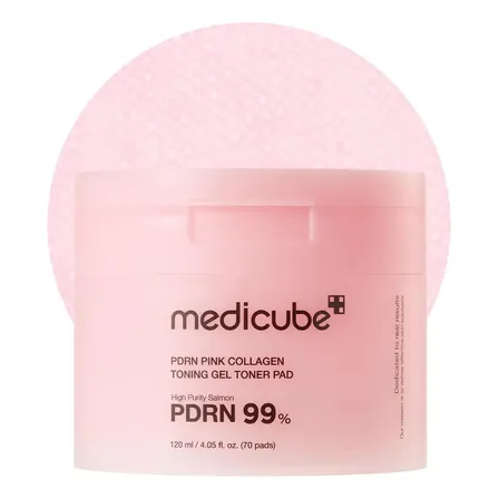 Medicube Pdrn Pink Collagen Gel Toner Pad | 120ml (70 Pads) Todo Tipo De Pele Dia/noite
