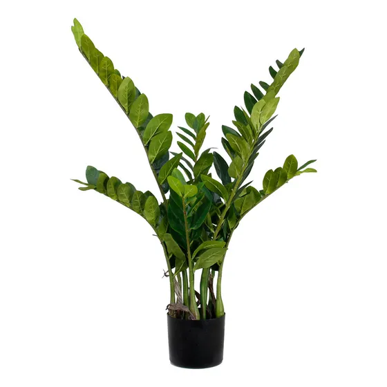 Zamioculca Artificial 90cm Premium Com 160 Folhas Cor Verde