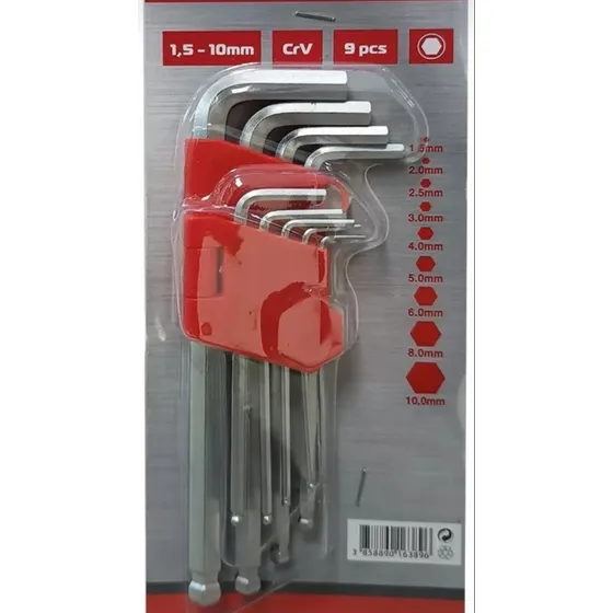 Juego Llaves Allen 9 Piezas Marca Roccia
