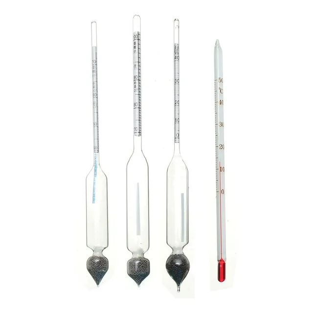 Densimetros + Termometro Profesional Medidor Alcohol 0-100%
