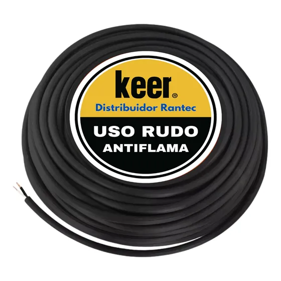 Rollo De 100m De Cable Uso Rudo 2x10 Calibre 10 Antiflama