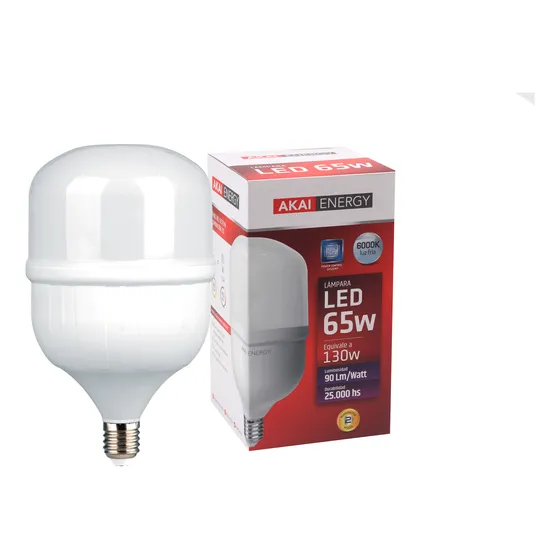 Lampara Led Serie T Galponera 65w E40 Fria Akai X 10 Unid