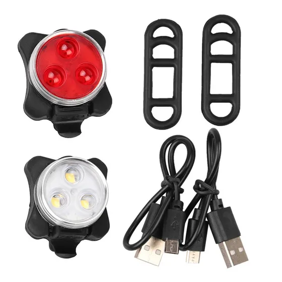 Luces Para Bicicleta Gadnic Led Usb Delantera Y Trasera Blanco/rojo Impermeables