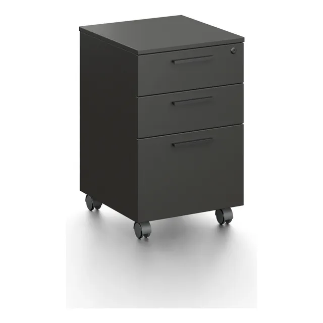 Archivero Melamina 2+1 Zadar Mundo In 40x42x62cm Acero Color Negro