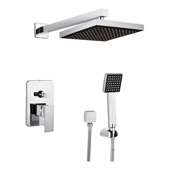 Larro Grifo Ducha Baño Montado Pared 8  Juego Una Sola Mano