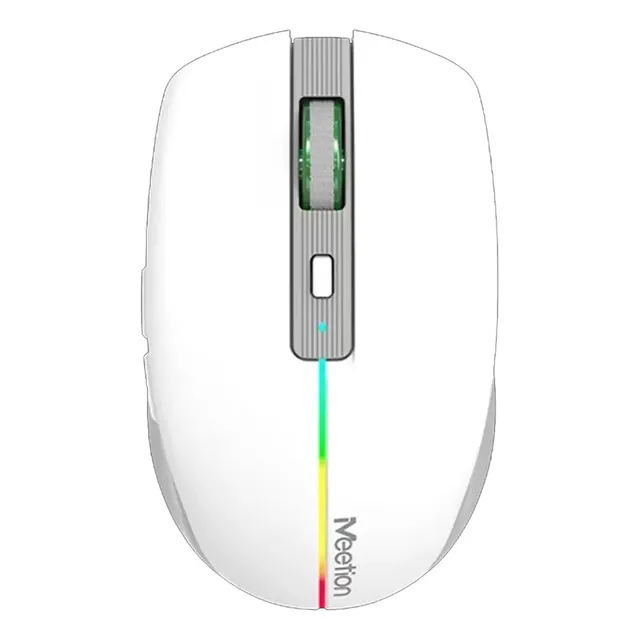 Mouse Inalámbrico Meetion Btm002 Luz Led 6 Botones Febo Color Blanco