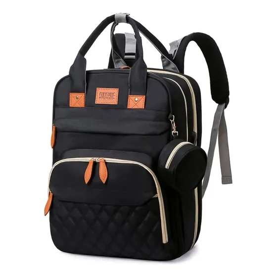 Burke H26 mochila maternal impermeable porta mamadera 1 unidad negro