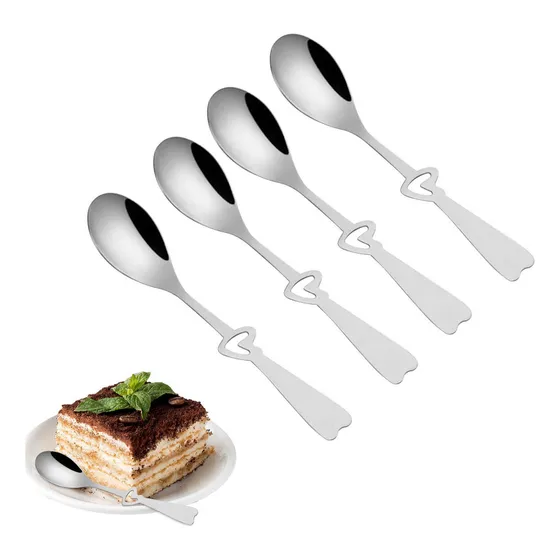 Xm Tenedor De Cuchara De Postre Cucharas De Corazón For