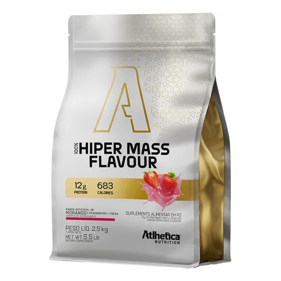 100% Hiper Mass Flavour Atlhetica Nutrition 2,5kg Morango