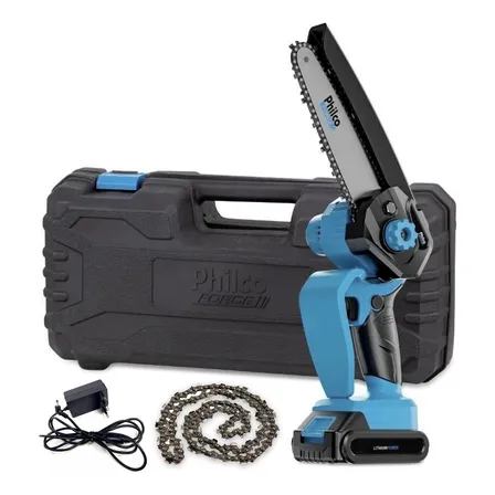 Mini Moto Serra Elétrica A Bateria 21v 6 Pol. Philco Pmm216 Azul