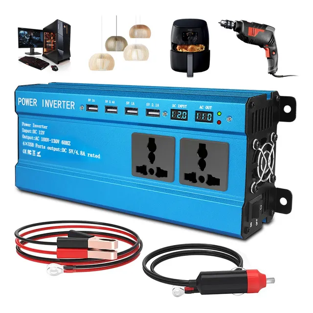 Convertidor De Corriente 12v Pantalla Digital Inteligente