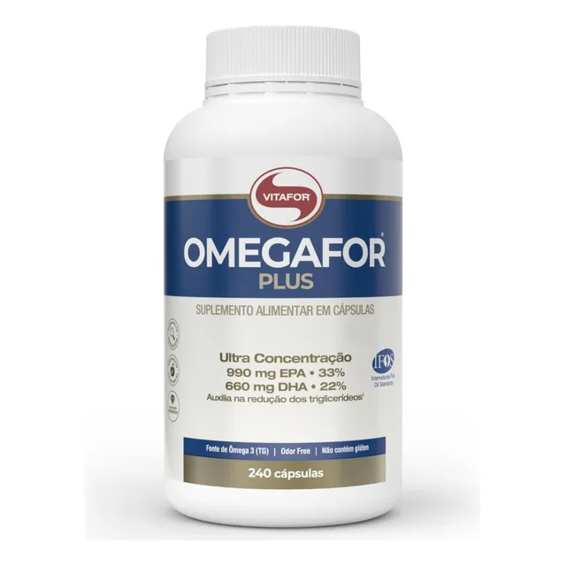 Omega 3 Omegafor Plus 240 Cápsulas Vitafor Concentrado