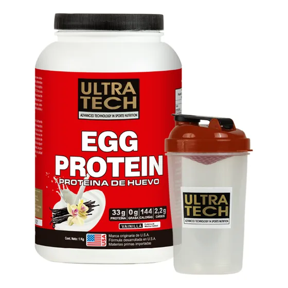 Egg Protein Proteina De Huevo Ultratech X 1 Kg + Shaker