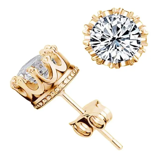 Aretes Corona Topos Topitos Cristal Swarovsky Regalo