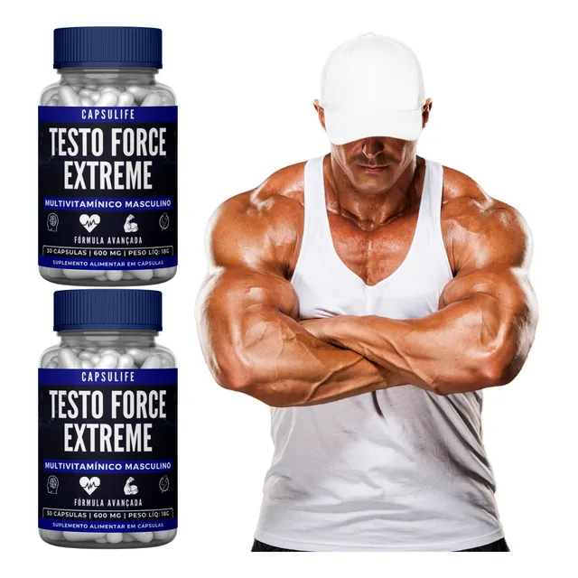 2x Testo Booster Testo Force Extreme Zma Puro Masculino