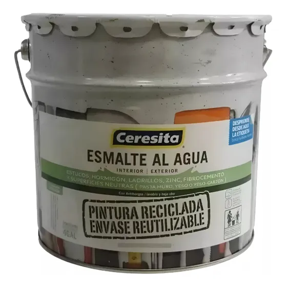 Esmalte Al Agua Ceresita Beige Tineta 4gl Acabado Satinado