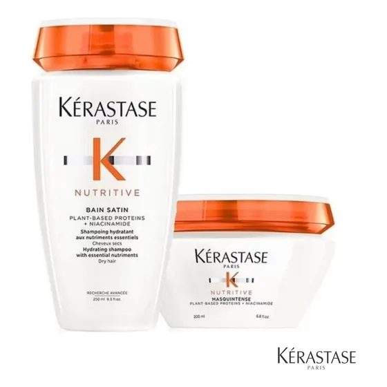 Kit Nutritive Bain Satin 250ml + Máscara Masquintense 200g