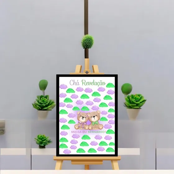 Quadro Festa Recepção Chá Revelação Para Assinaturas