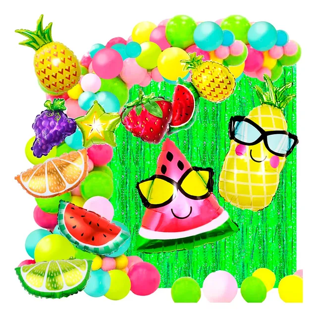 50 Art Fruta Tropical Candybar Cumpleaños Globo Anana Sandia