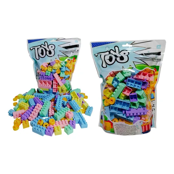 Tobo De Bloques Armable Leg Bolso Niños Juguete Didácticos