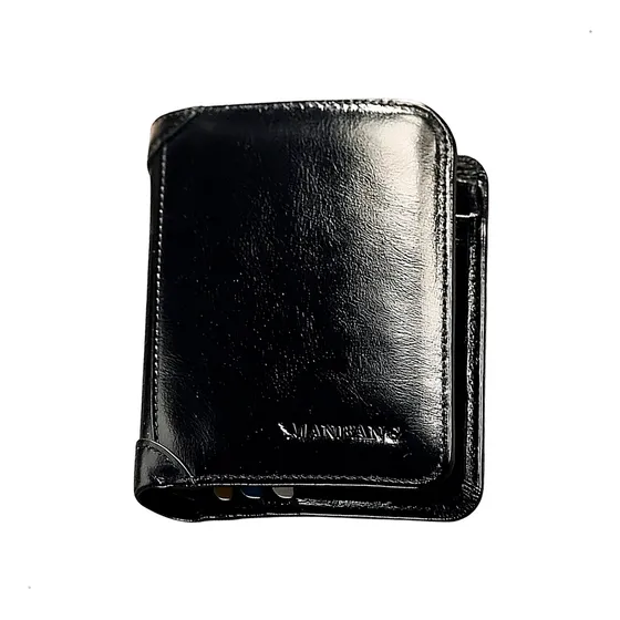 Manbang Cartera De Estilo Clásico Billetera De Cuero Genuino