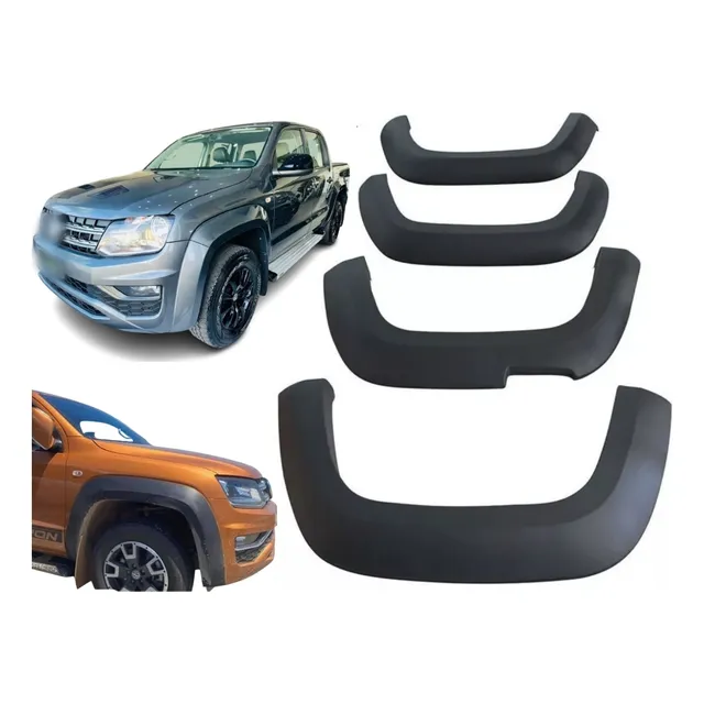 Kit De Alargadores Para-lama Vw Amarok 2017 2023 Preto Fosco