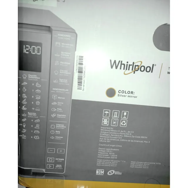 Horno Microondas Whirlpool Wm18nd