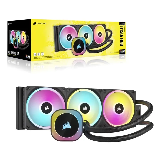 Enfriamiento Liquido Corsair Icue Link H150i 360mm Rgb Negro
