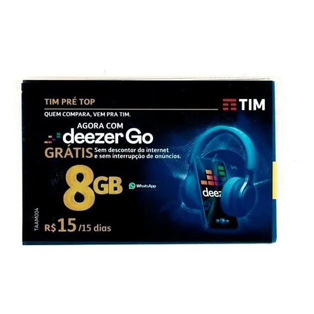 Chip Tim Pré Top Ddd 11 Ao 99 - Já Vai Com R$ 15 De Crédito 