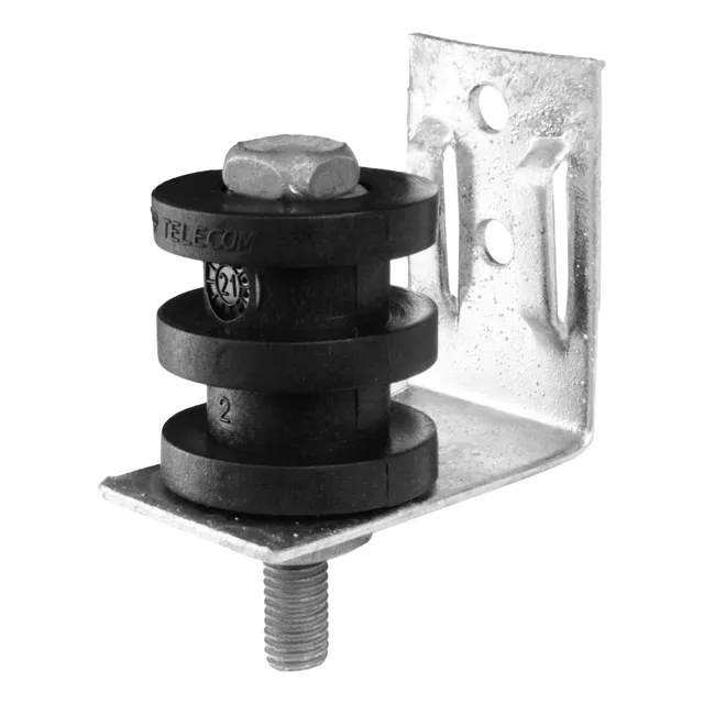 Suporte Dmp C/ Roldana De Pvc 2 Canais E Parafuso