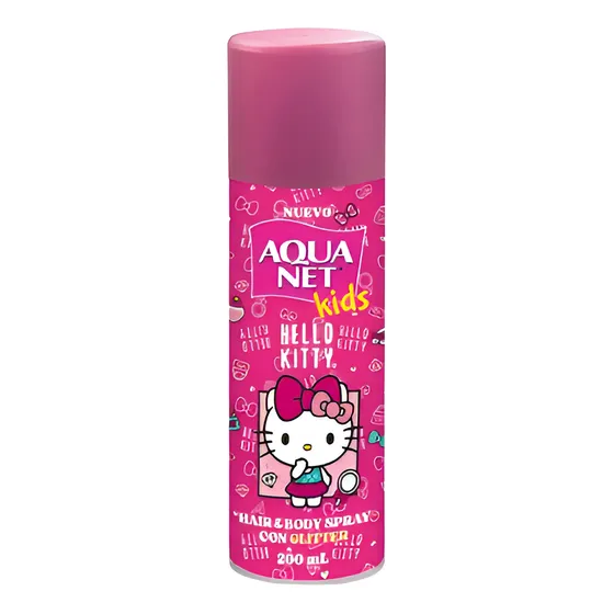 Hair And Body Spray Aqua Net Hello Kitty Con Glitter 200ml