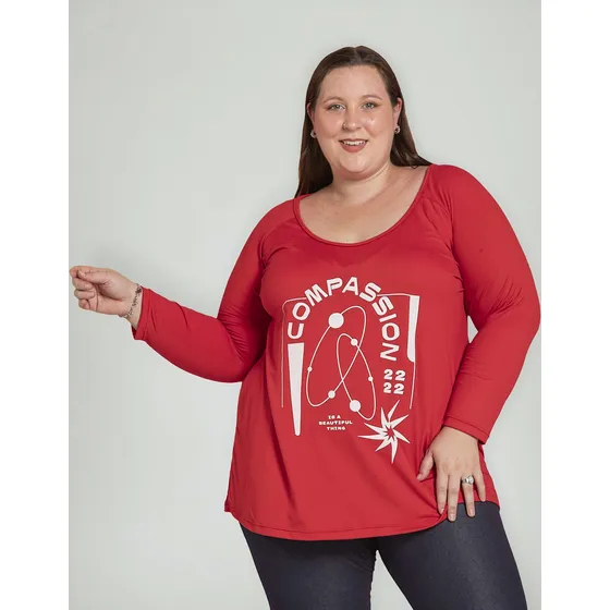 Remera Kavachi Mujer Amplia Evasé Talles Grandes