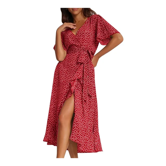 Vestido Nuevo Verano Para Mujer 2022 Holgado Manga Floral