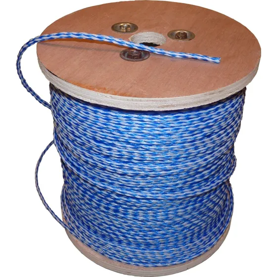 Cuerda Monofilamento Trenzada Hueca Azul Y Blanca 5mm X 220m