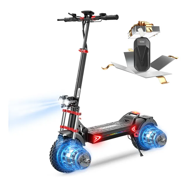Scooter Eléctrico 2400W doble Motor 60km/h-velocidad 70km-autonomía Max Batería 48v/20ah Patin Electrico Con Pantalla Plegable Adultos Sistemas De Doble Frenado Y Bolsa De Almacenamiento