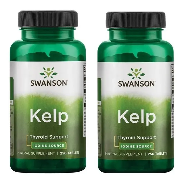 Kelp, Fuente De Yodo, Tiroides, 225 Mcg 500 Tabs Promoción 