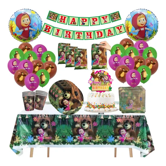Set Decoracion Globos Cotillon Diseños Infantiles Variados