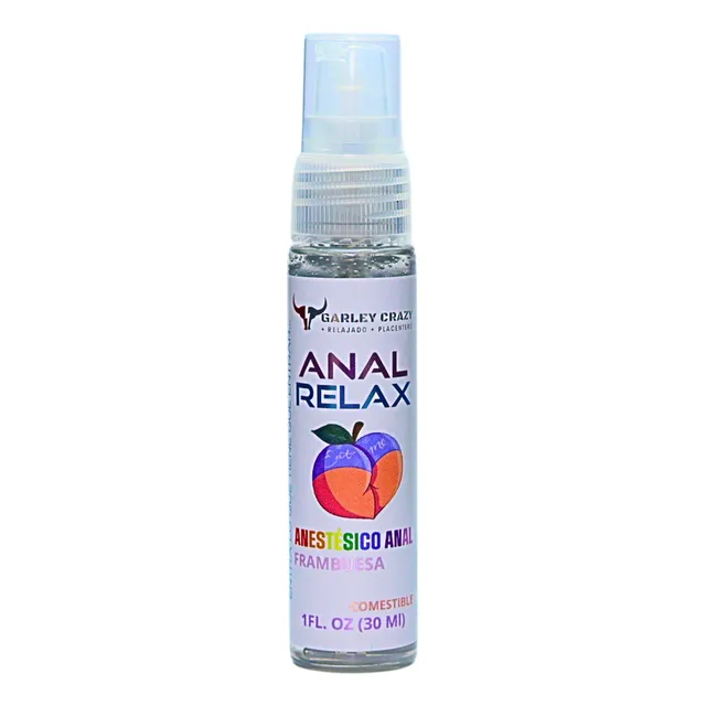 Garley Crazy Anal Relax Lubricante Desensibilizador 1fl.oz/30ml Relajante Anal Frambuesa