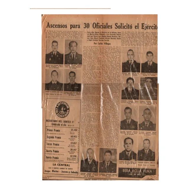 Articulo De Ascenso De Oficiales Del Ejercito Caracas 1971