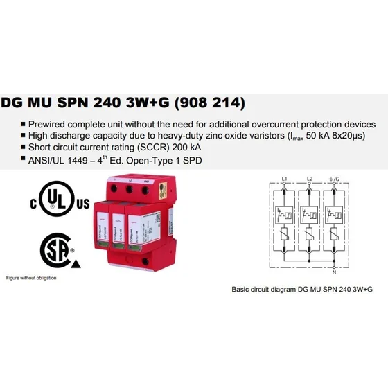 Supresores De Picos 120 / 240 / 480vac Alemania Marca: Dhen