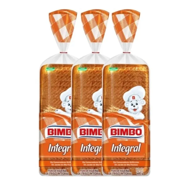 Pan Integral Bimbo 680g (3 Panes)
