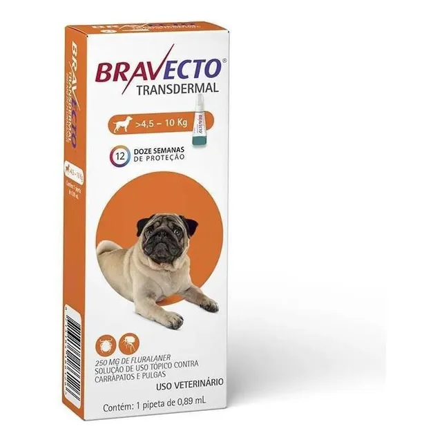 Bravecto Transdermal 250 mg para perros de 4,5 kg a 10 kg
