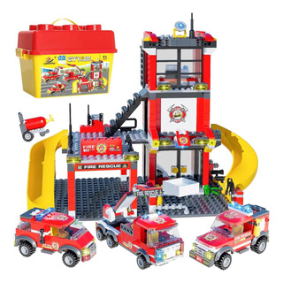 Wishalife City Fire Station Juego De Construcción De Juguete Wishalife City Fire Station Juego De Construcción De Juguete